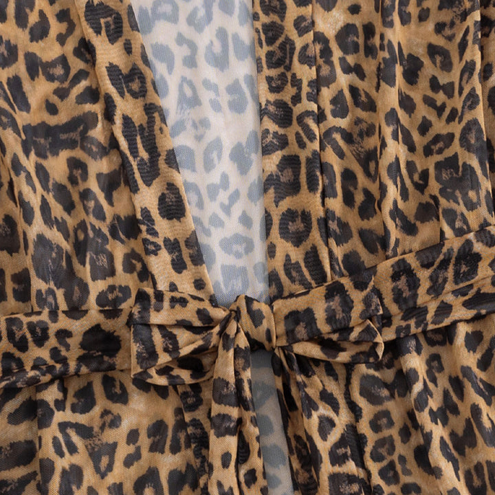 Women's airy beach cover-up with trendy leopard print Mune Fashion