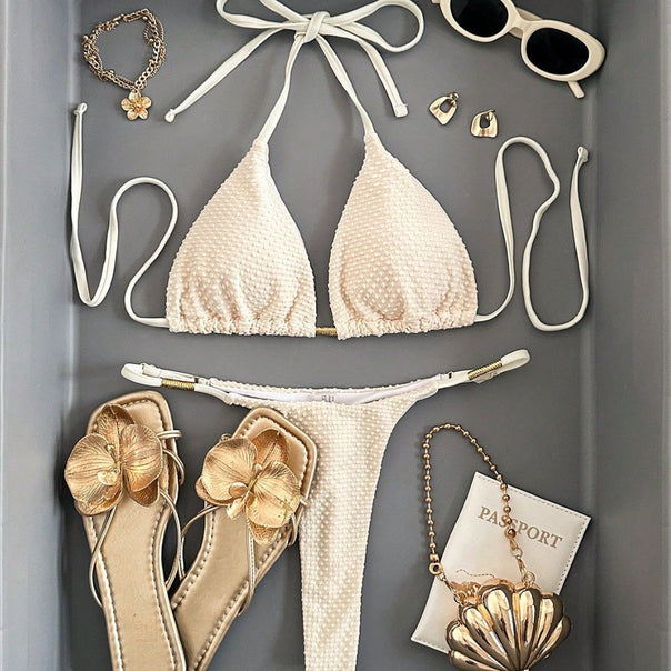 Women's triangle bikini with innovative structural design Mune Fashion