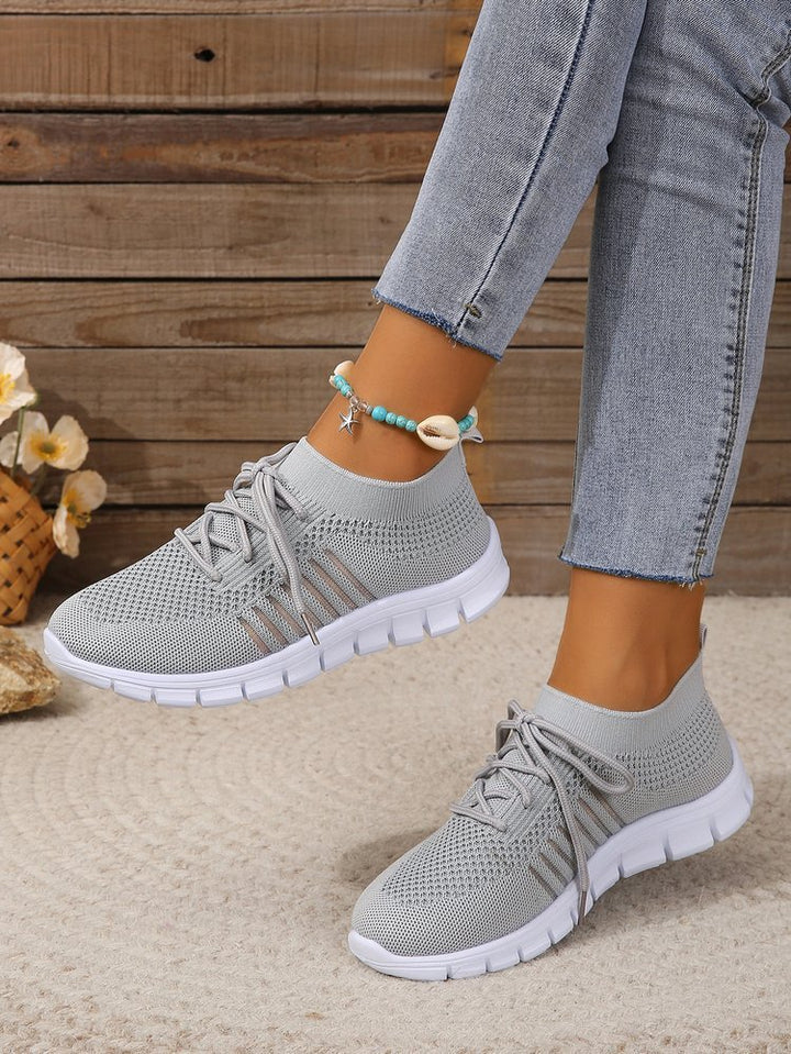 Women's  lightweight knitted sneaker slippers with sock-like shaft and flexible sole Mune Fashion