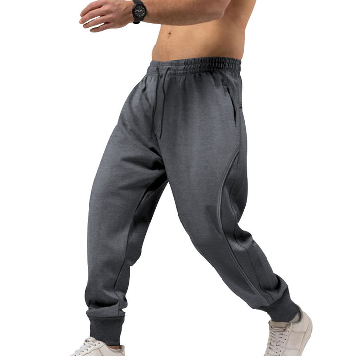 Men's versatile sweat jogging pants with ergonomic knee inserts, elastic comfort waistband, and concealed zip pockets Mune Fashion