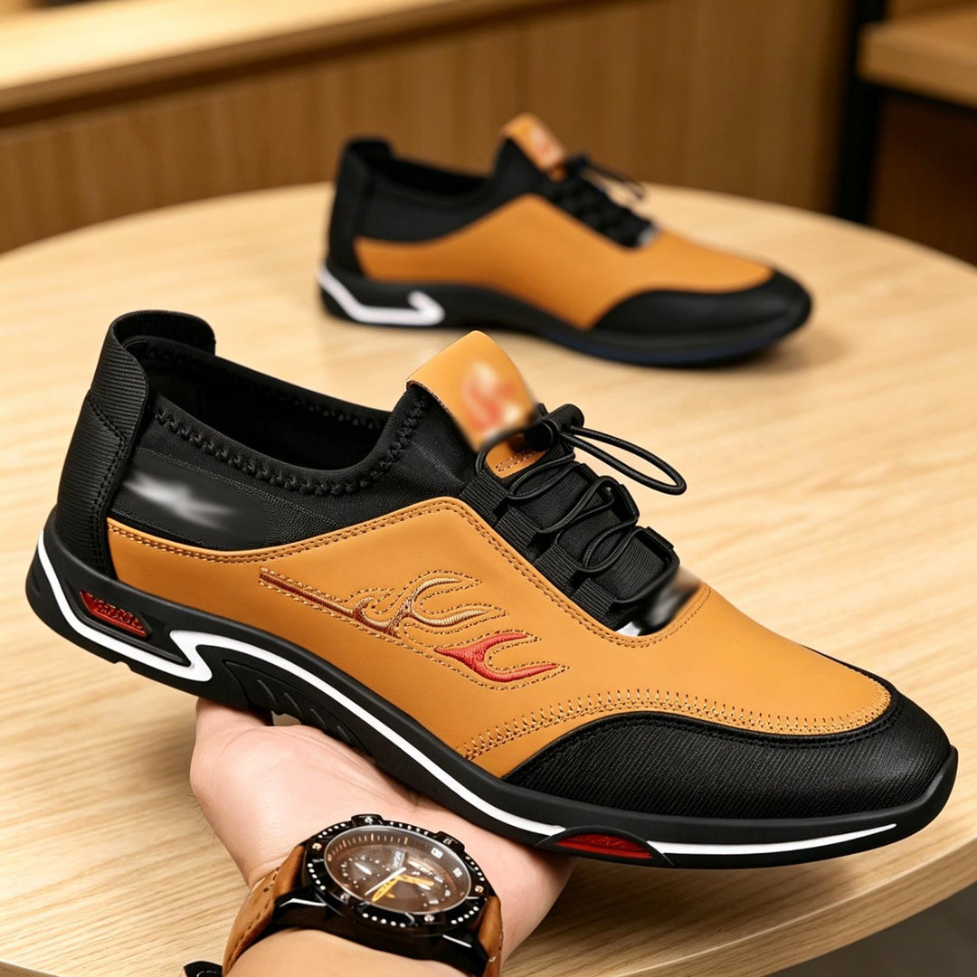 Men's Sporty Casual Sneakers with Breathable Upper Material Mune Fashion