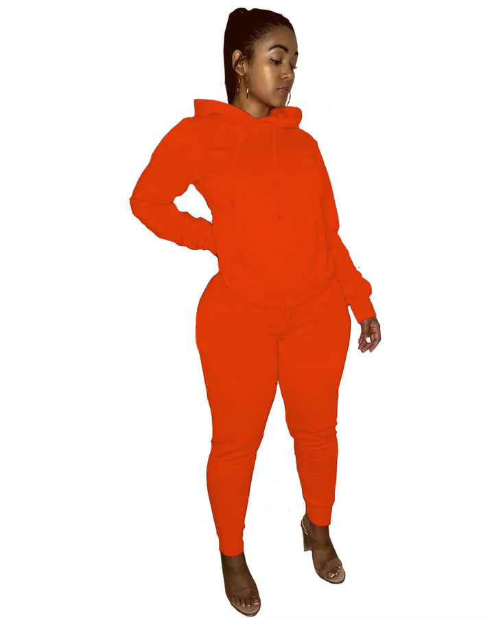 Women's tailored hoodie and jogger set with kangaroo pocket, high comfort waistband, and ribbed ankle cuffs Mune Fashion