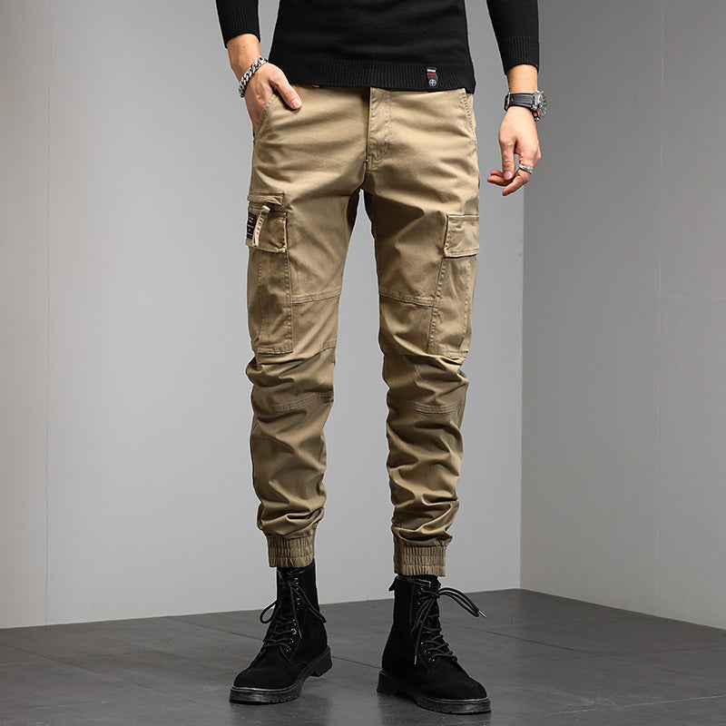 Men's cargo jogger pants in utility style with cuffs and multiple pockets Mune Fashion