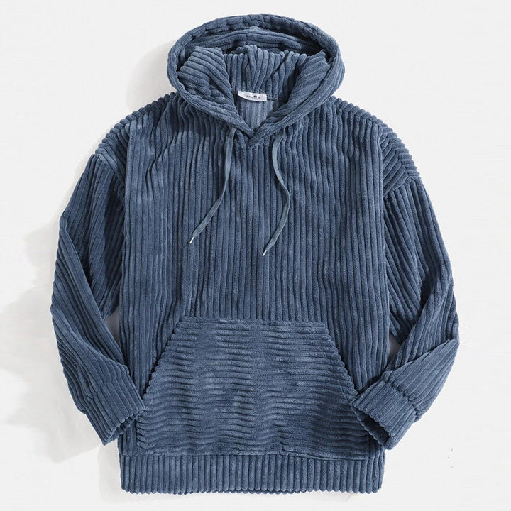 Unisex nano ribbed velvet hoodie with hoodie and kangaroo pocket Mune Fashion