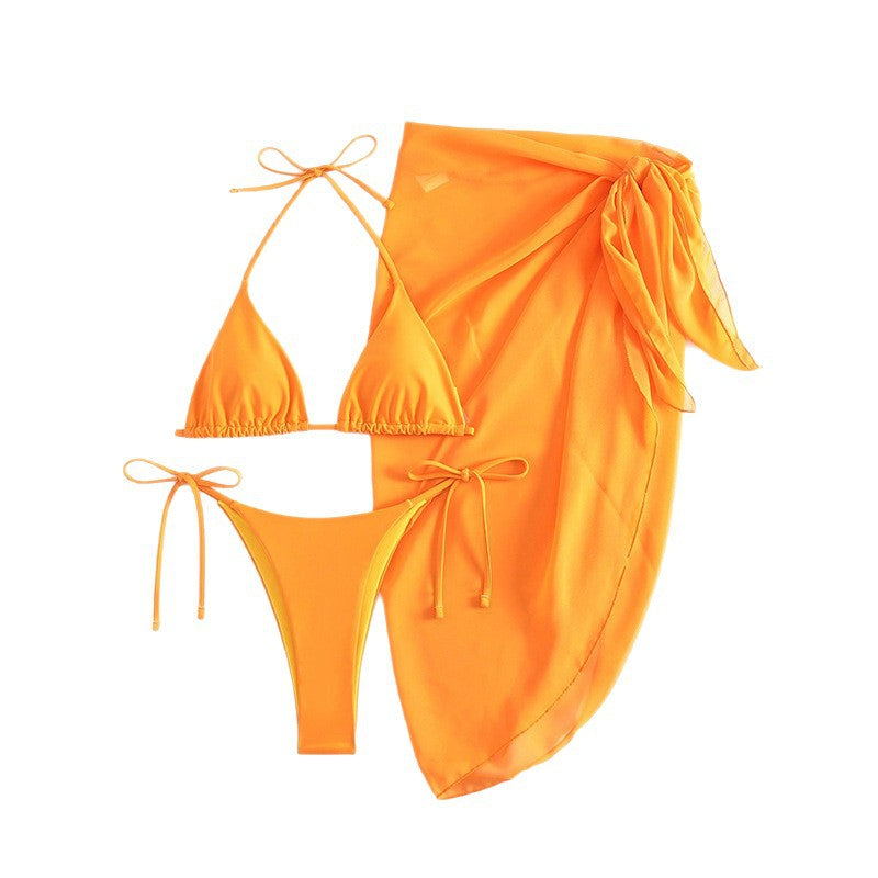 Women's bikini set with draped wrap skirt Mune Fashion