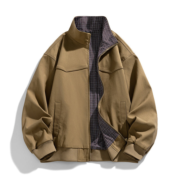 Men's Light Transitional Jacket with Stand-Up Collar Mune Fashion
