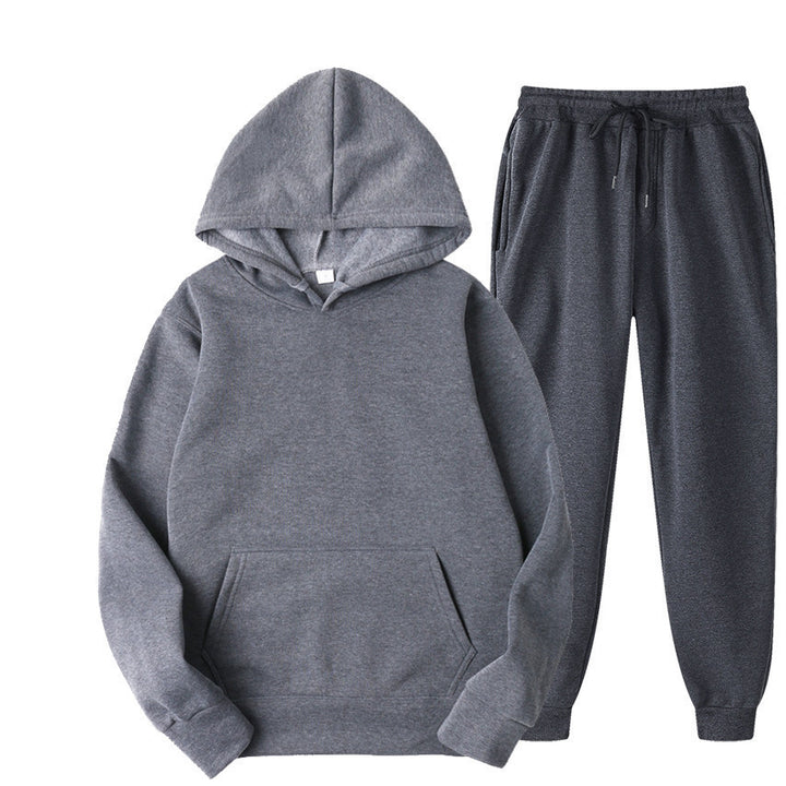 Unisex nan comfortable hoodie jogging suit set with kangaroo pocket, elastic drawstring waistband and ribbed cuffs Mune Fashion