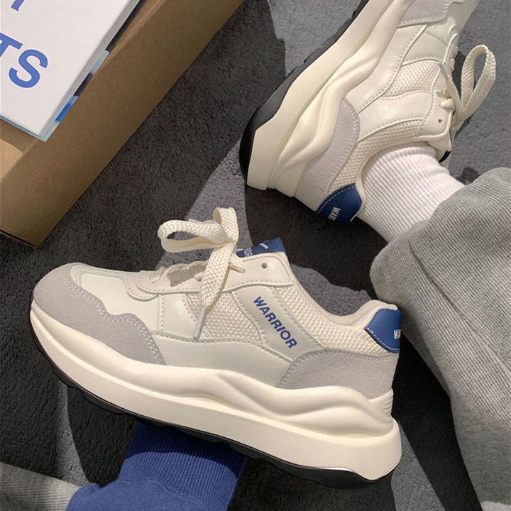 Women's Sporty Chunky Sneakers with Cushioned Insole and Breathable Upper Material Mune Fashion
