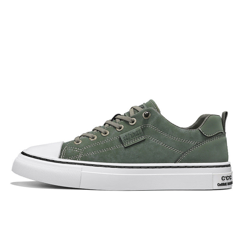 Men's classic low-top sneakers in canvas look with reinforced toe cap and padded comfort insole Mune Fashion