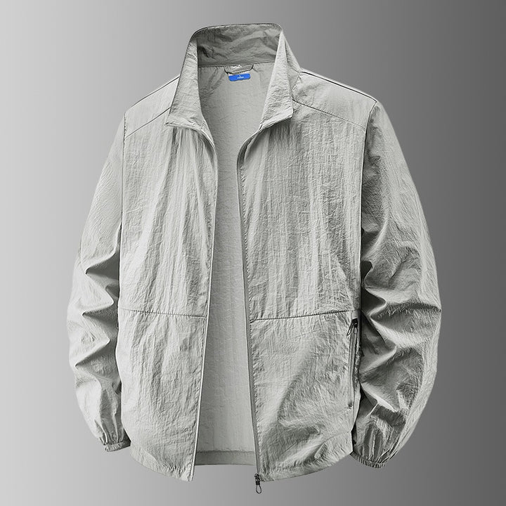 Men's ultralight windproof transitional jacket with stand-up collar and compact pack function Mune Fashion