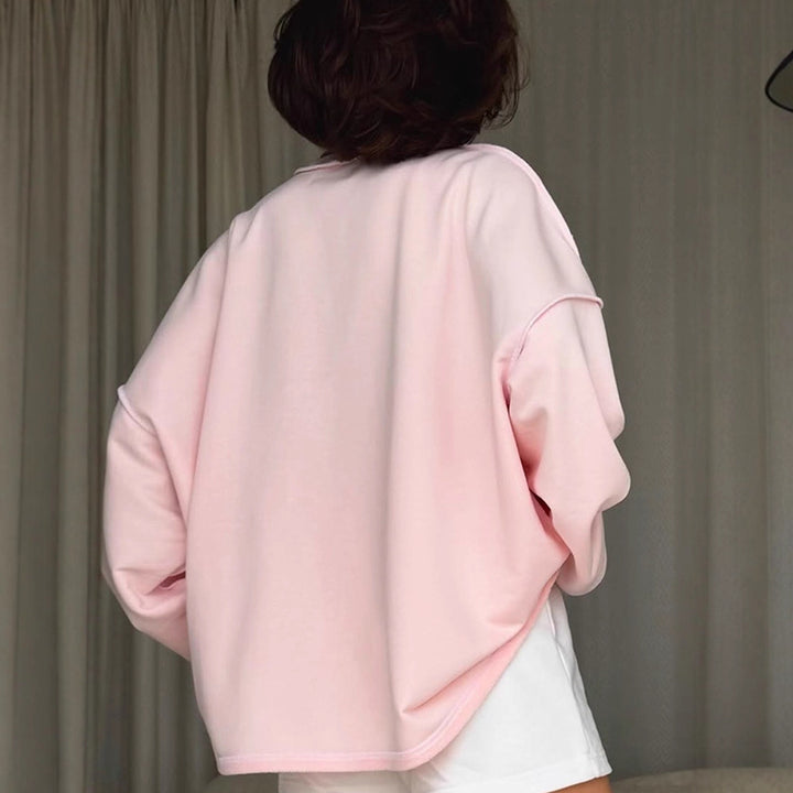 Women's Oversized Sweatshirt with Raglan Sleeves & Extra Long Lounge Cut Mune Fashion