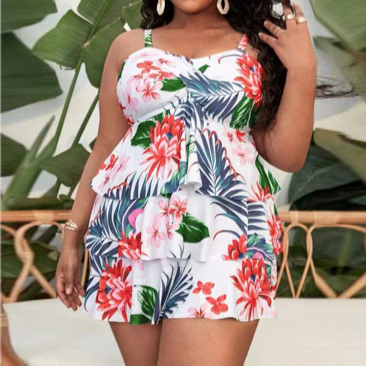 Women’s swimsuit dress with floral accents Mune Fashion