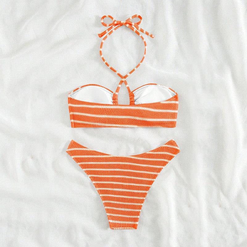 Women's Push-Up Bikini with adjustable straps and stylish striped design Mune Fashion