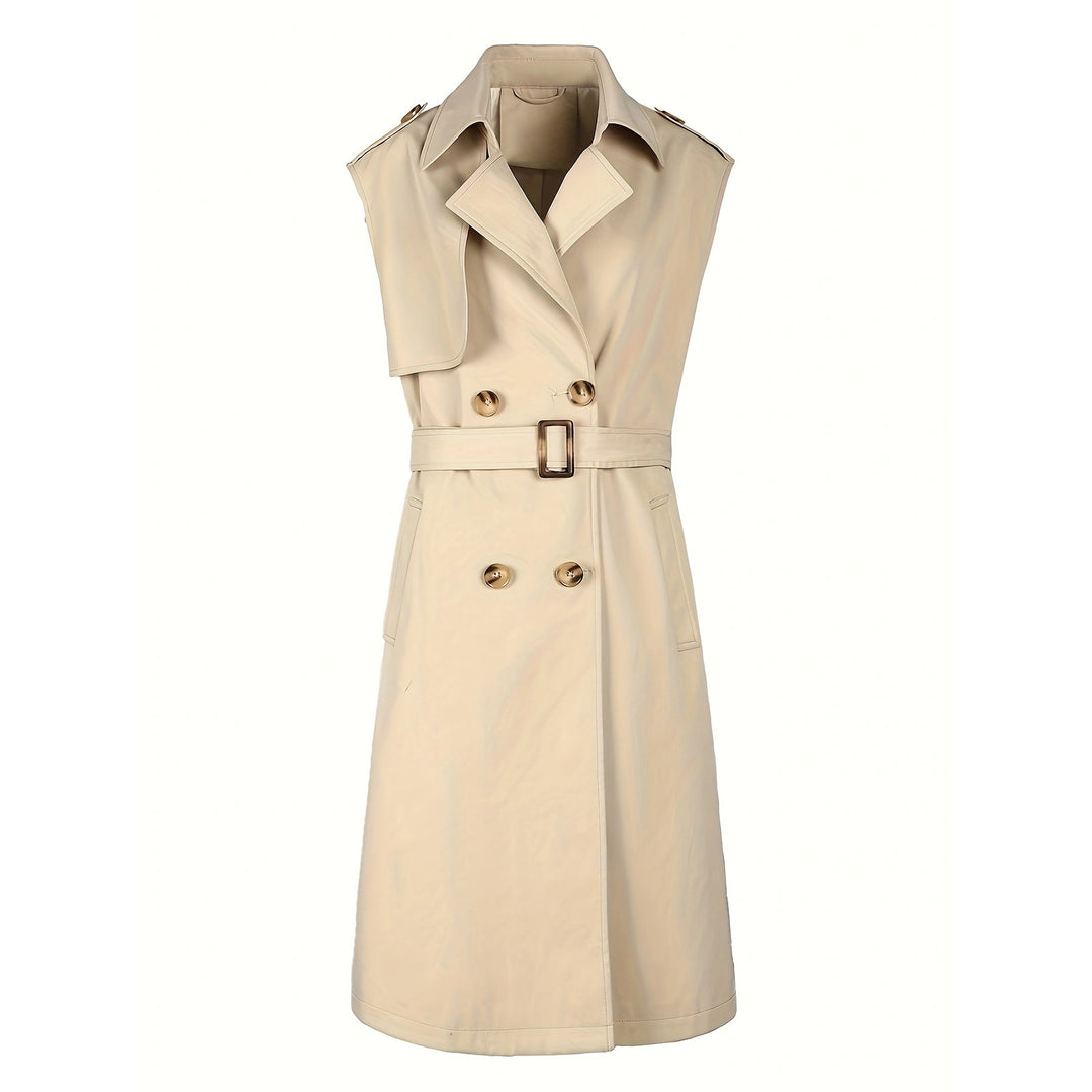 Women Elegant Trench Coat with Belt Mune Fashion