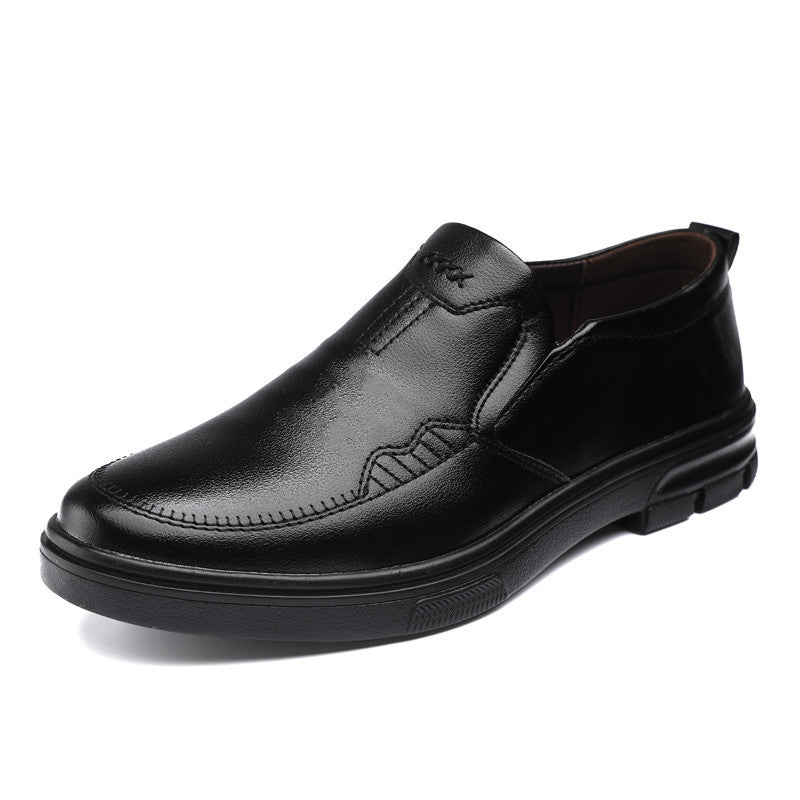 Men's Classic Slip-On Leather Shoes with Padded Outsole Mune Fashion