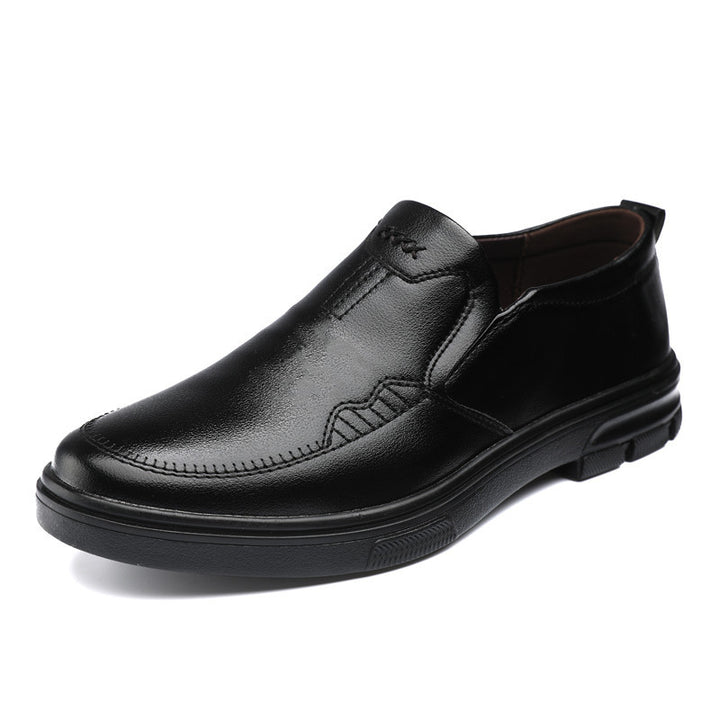 Men's Classic Slip-On Leather Shoes with Padded Outsole Mune Fashion