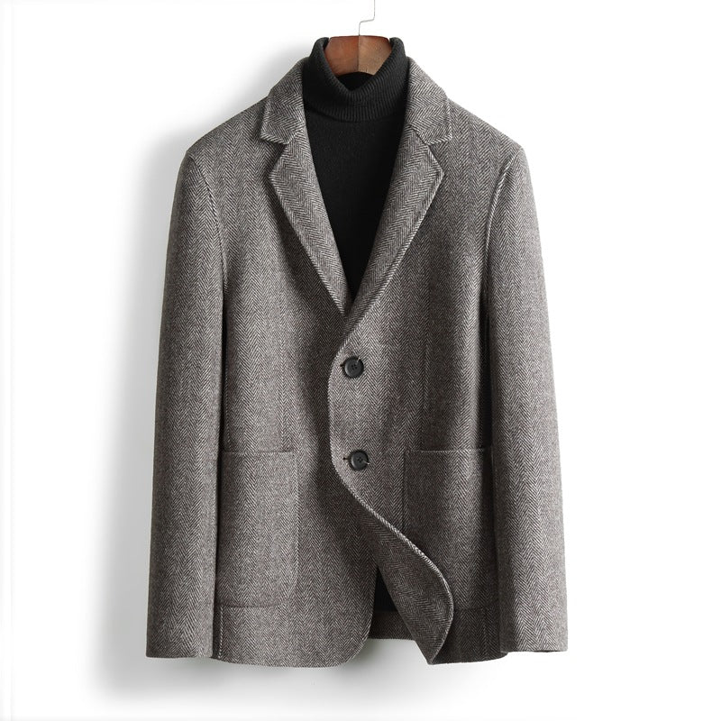 Men's Herringbone-pattern Blazer Drune
