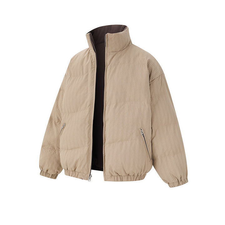 Unisex Reversible Boxy Jacket with Quilted Outer and Fleece Inner Side Mune Fashion