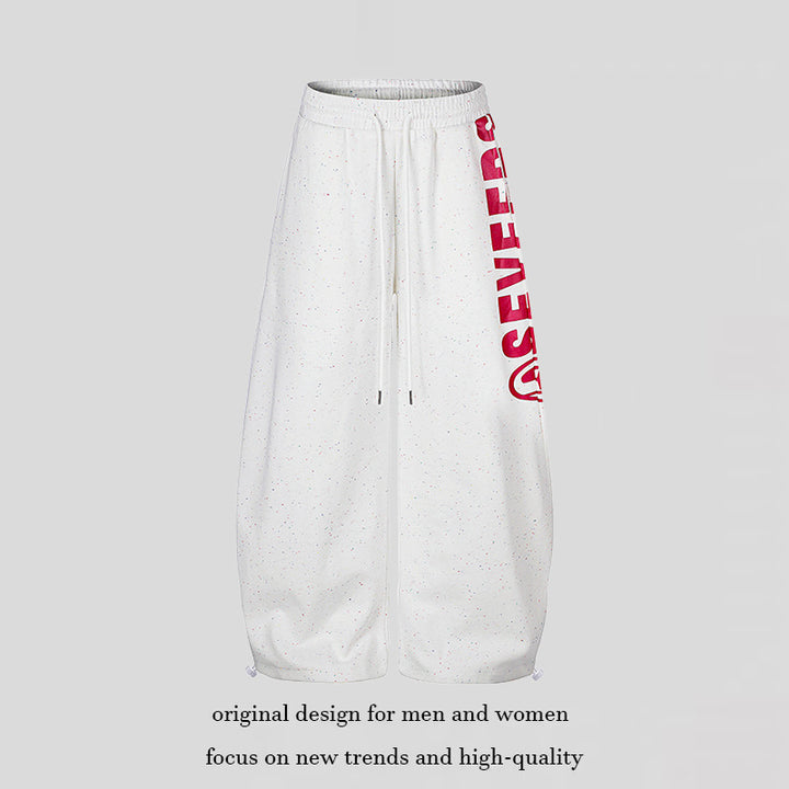 Women's Wide Culotte Sweatpants made of French Terry with high comfort waistband, drawstring, and adjustable hem.