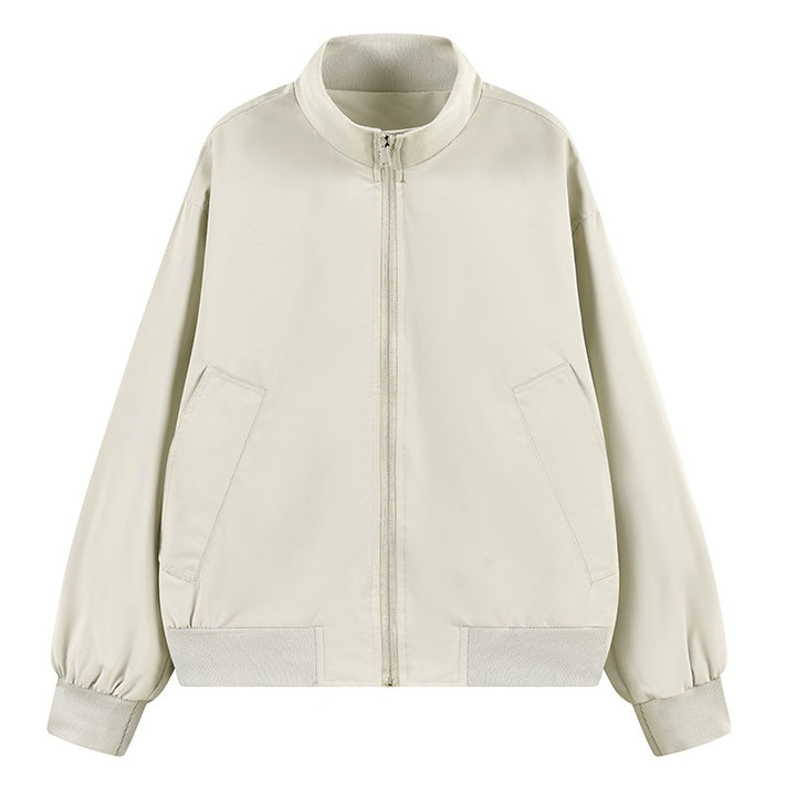 Men's lightweight bomber jacket with stand-up collar, elastic cuffs, and side slip pockets Mune Fashion