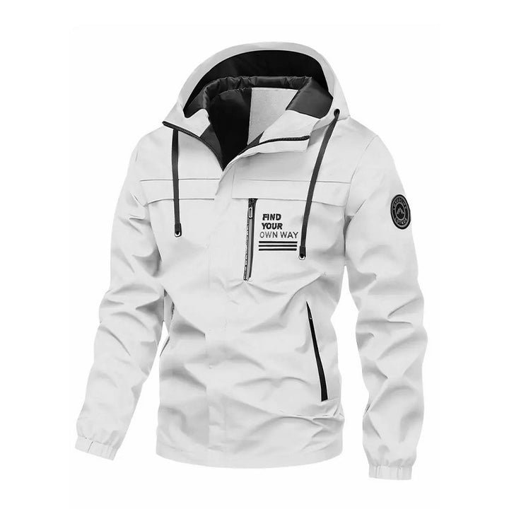 Men's windbreaker jacket with high collar and practical pockets Mune Fashion