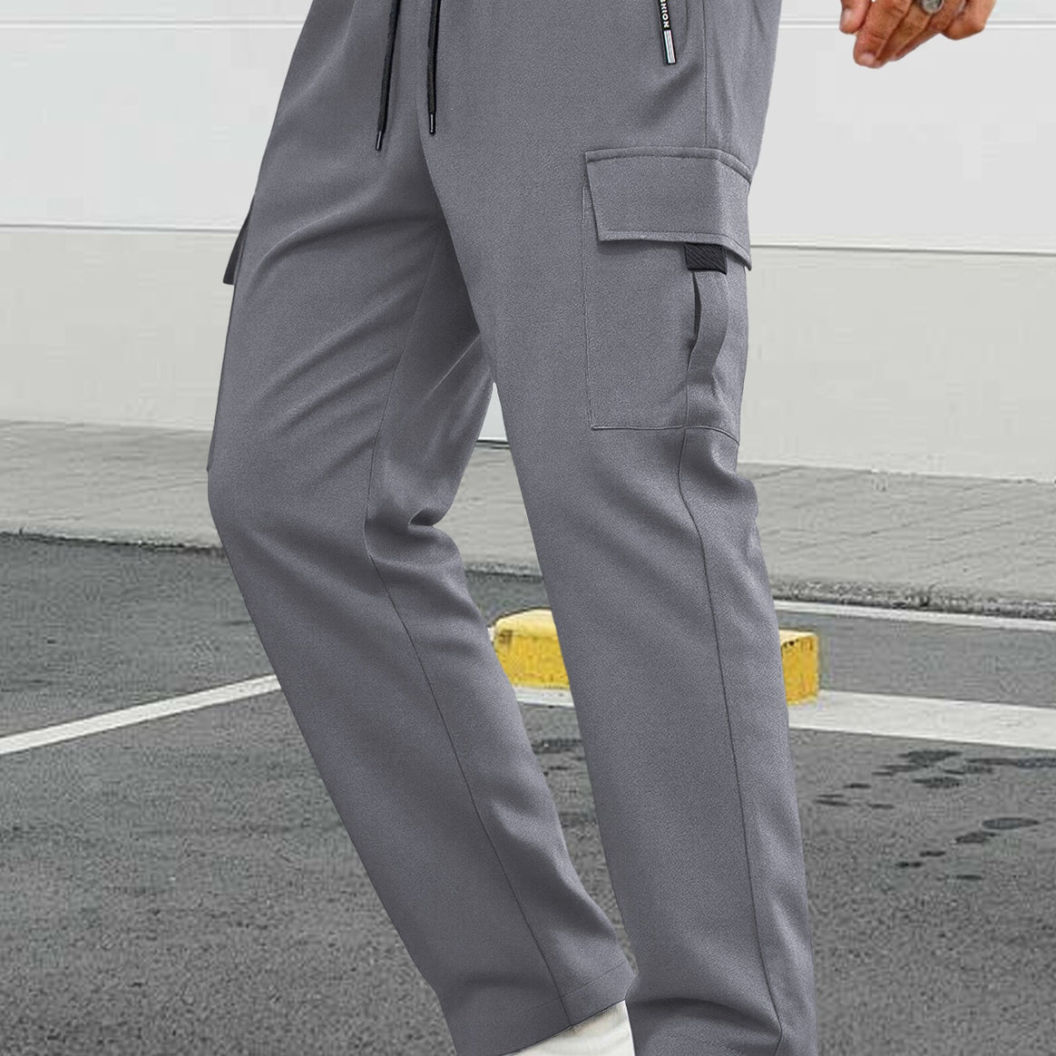 Men's Tapered Cargo Jogging Pants with concealed drawstring, zip pocket & utility flap Mune Fashion