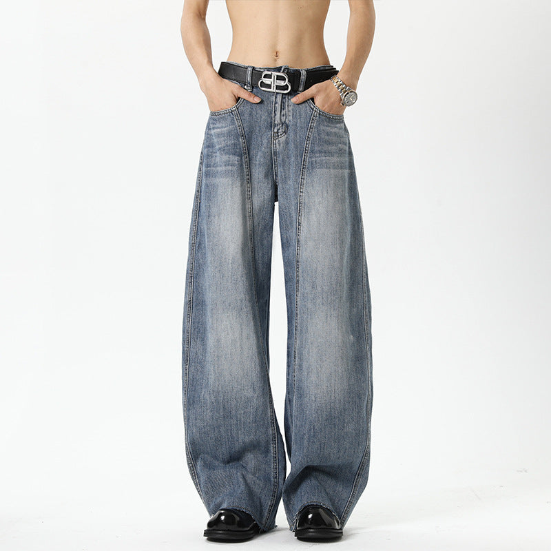 Women Wide Cut Jeans Mune Fashion