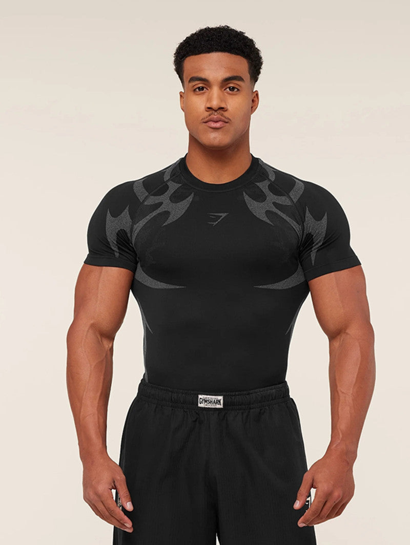Men's seamless shaping functional shirt with compression effect and ergonomic muscle zones Mune Fashion