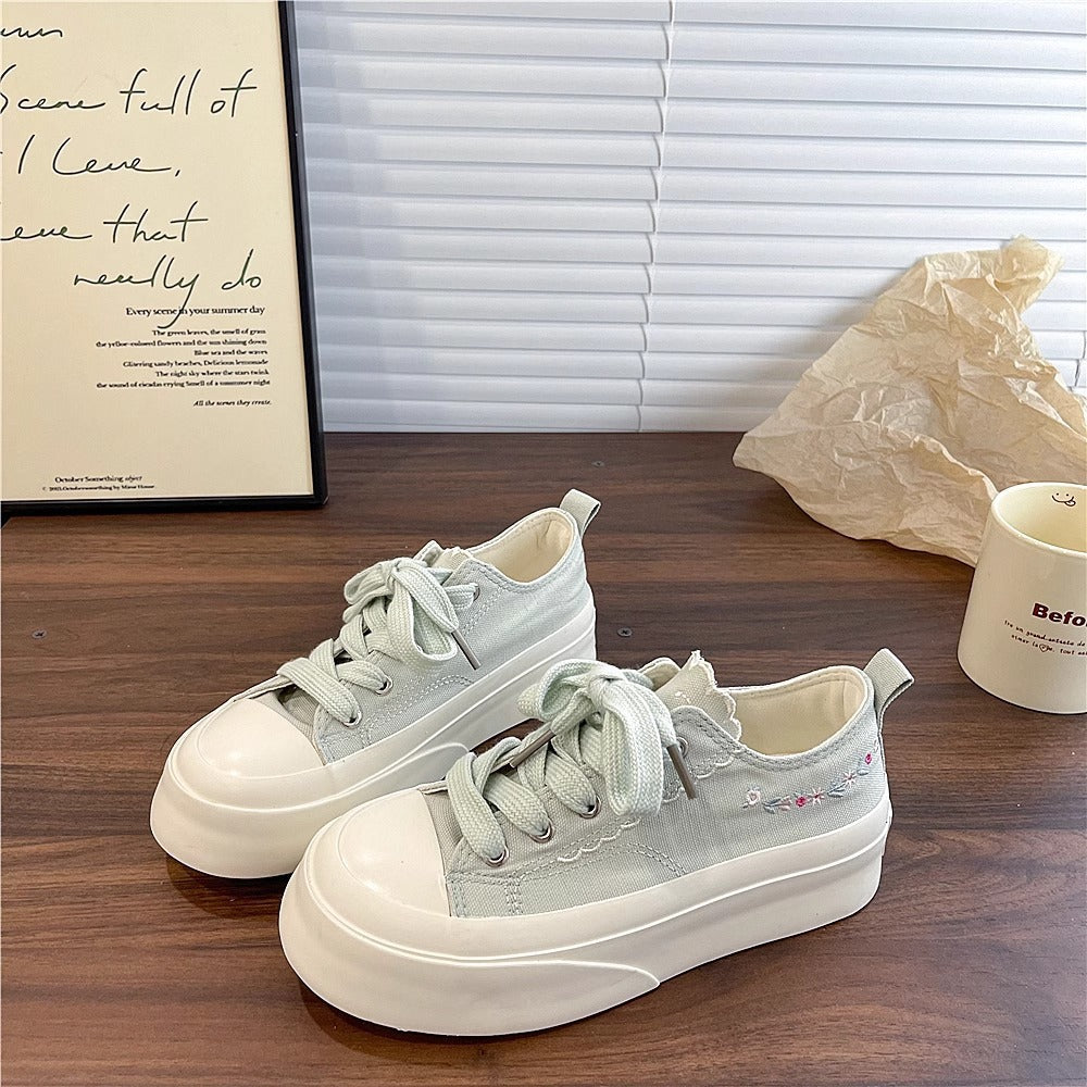 Ladies Trendy Casual Sneakers with Playful Ruffle Details and Cushioned Sole Mune Fashion