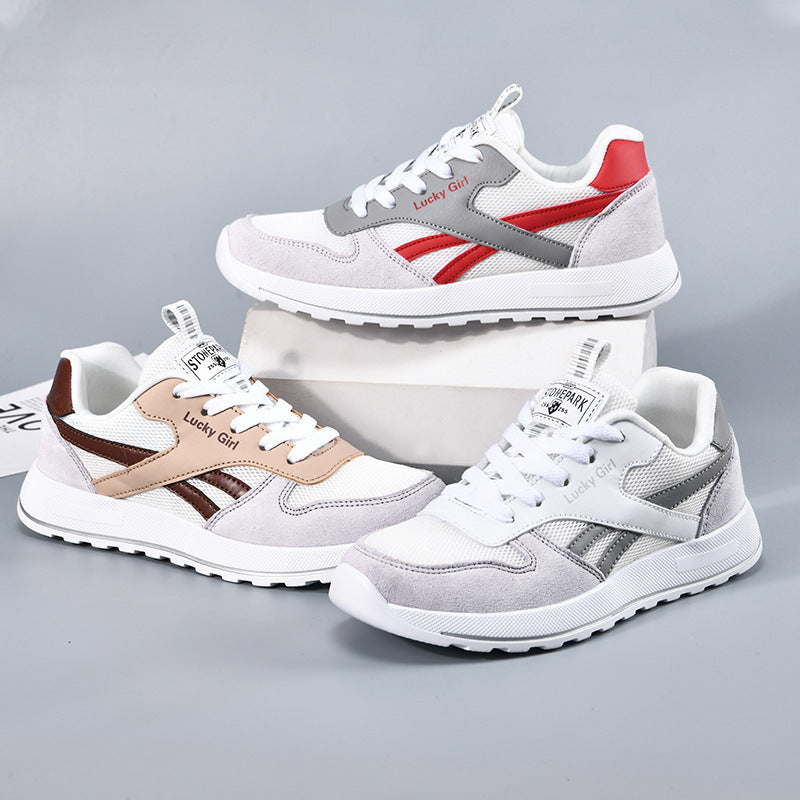 Women's Retro Sneaker with Mesh and Suede Details Mune Fashion