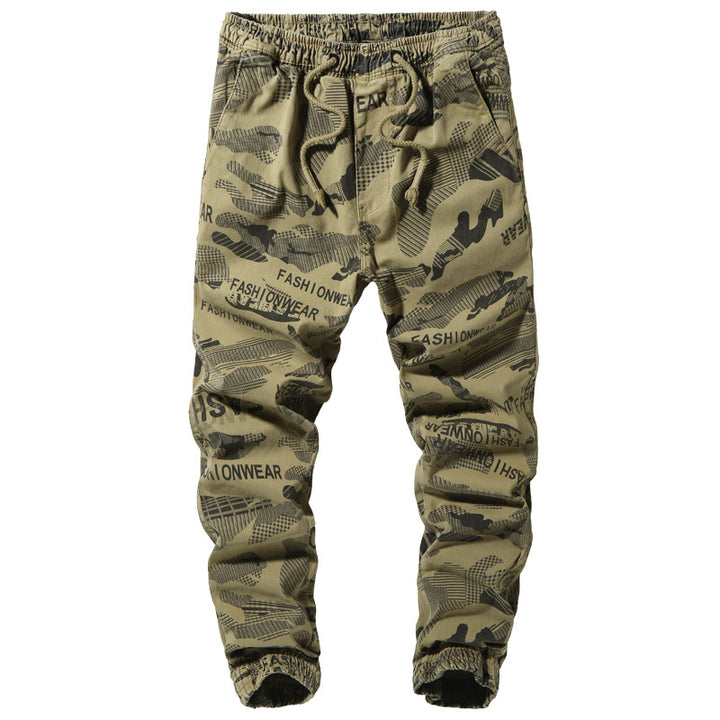 Herren Camouflage-Jogginghose mit elastischem Tunnelzugbund, tapered Schnitt und Allover-Print Mune Fashion