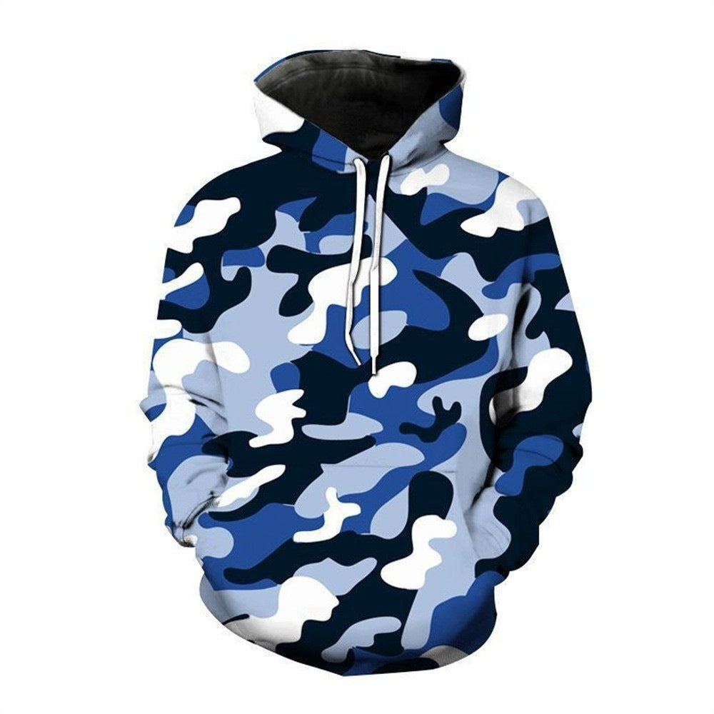 Women's hooded sweatshirt with modern camouflage pattern Mune Fashion