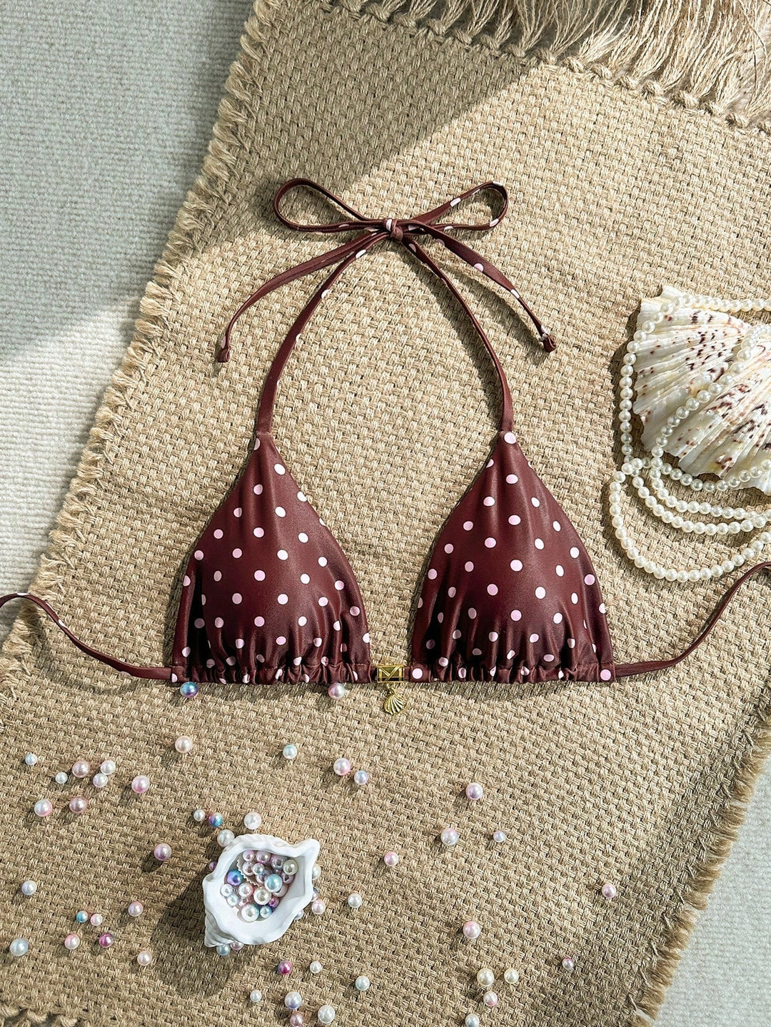 Women's Triangle Bikini Top with Ruffles Mune Fashion