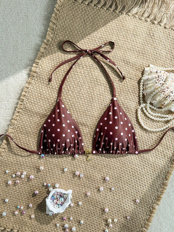Women's Triangle Bikini Top with Ruffles Mune Fashion