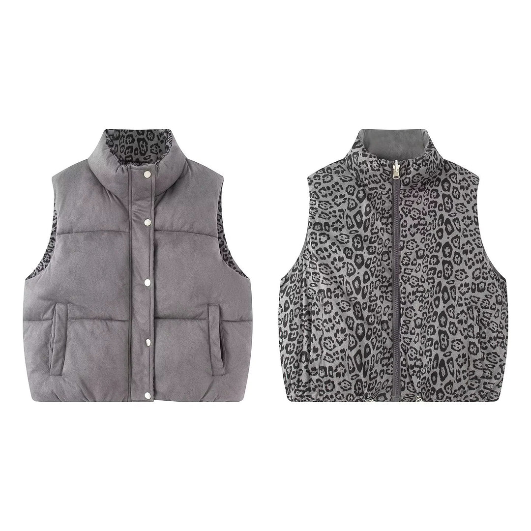 Ladies nano quilted vest with high collar and leo lining Mune Fashion