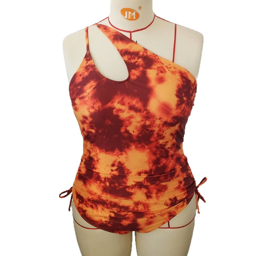 Women's one-piece swimsuit with trendy cut-out details and side ties Mune Fashion