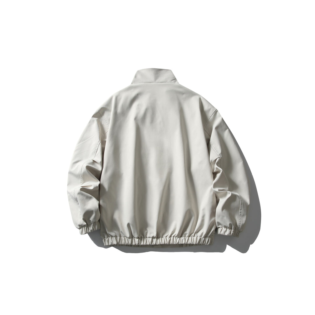 Men's Tech Bomber Jacket in Workwear Style with High Stand-Up Collar and Elastic Hem Mune Fashion