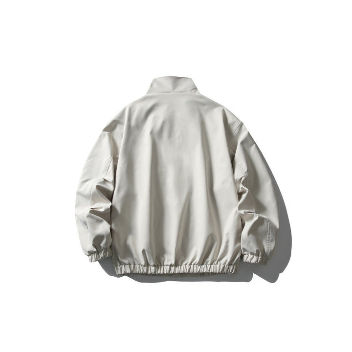 Men's Tech Bomber Jacket in Workwear Style with High Stand-Up Collar and Elastic Hem Mune Fashion