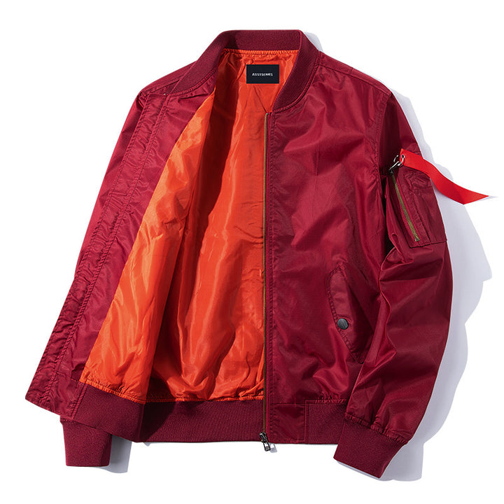 Men's bomber jacket with contrast lining
