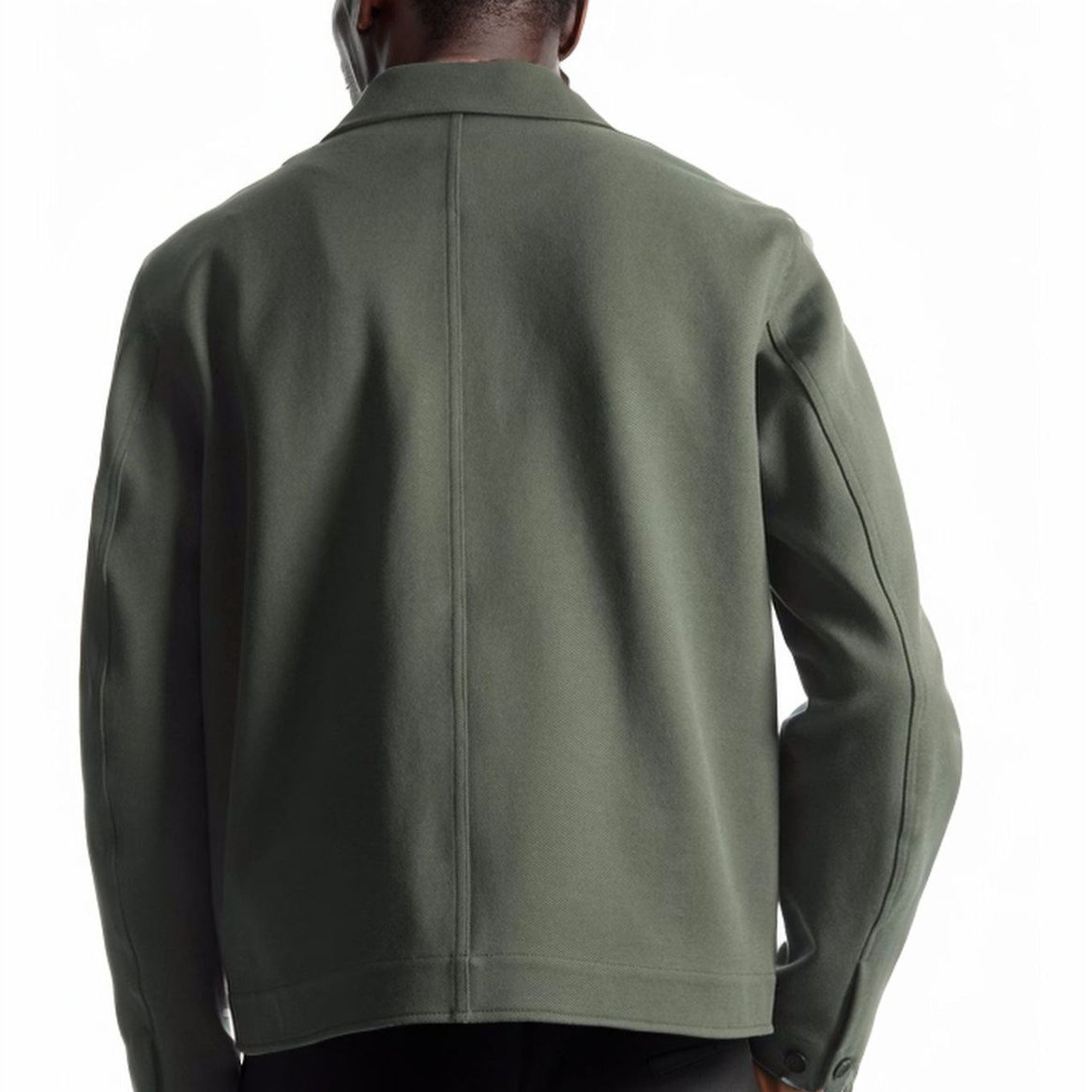 Men's short chore coat with shirt collar, patch pockets, and minimalist button placket Mune Fashion