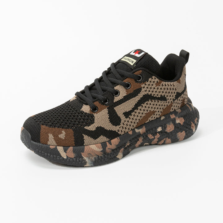 Unisex nan Camouflage Knit Sneakers with molded cushioning midsole and structured outsole design Mune Fashion