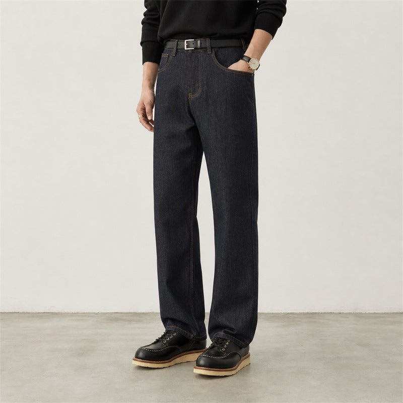 Women's straight-cut high-waisted jeans made of durable denim Mune Fashion