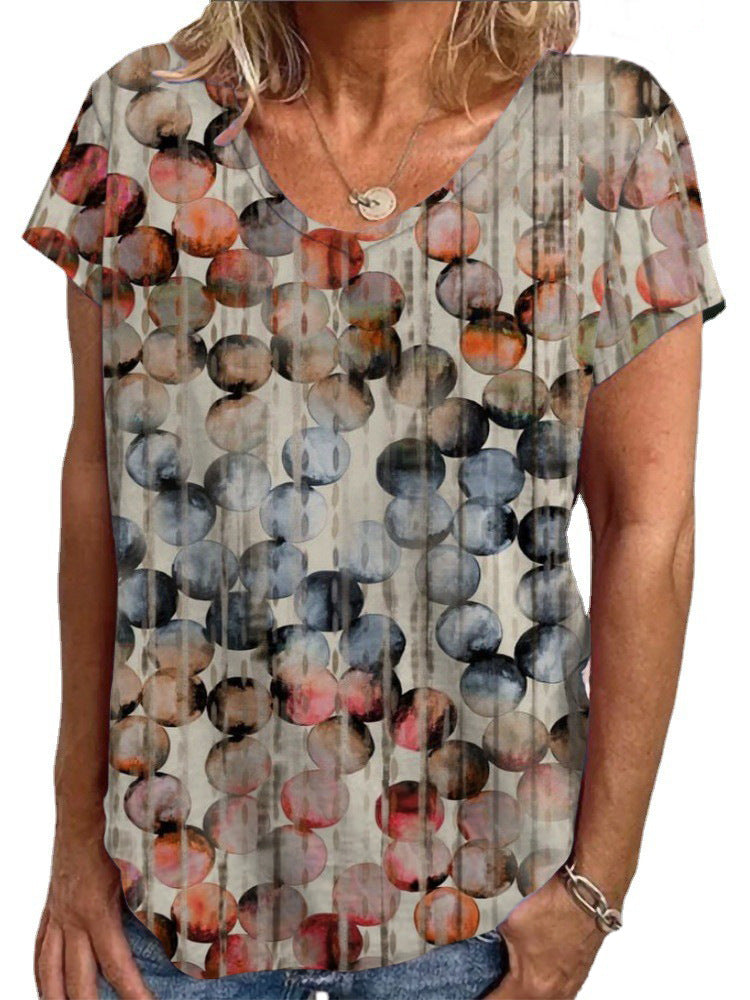 Ladies Loose Blouse with Colorful Paisley Pattern Mune Fashion