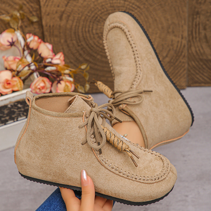 Women nan moccasin ankle boots with hand stitching, soft lining and profiled lightweight sole Mune Fashion