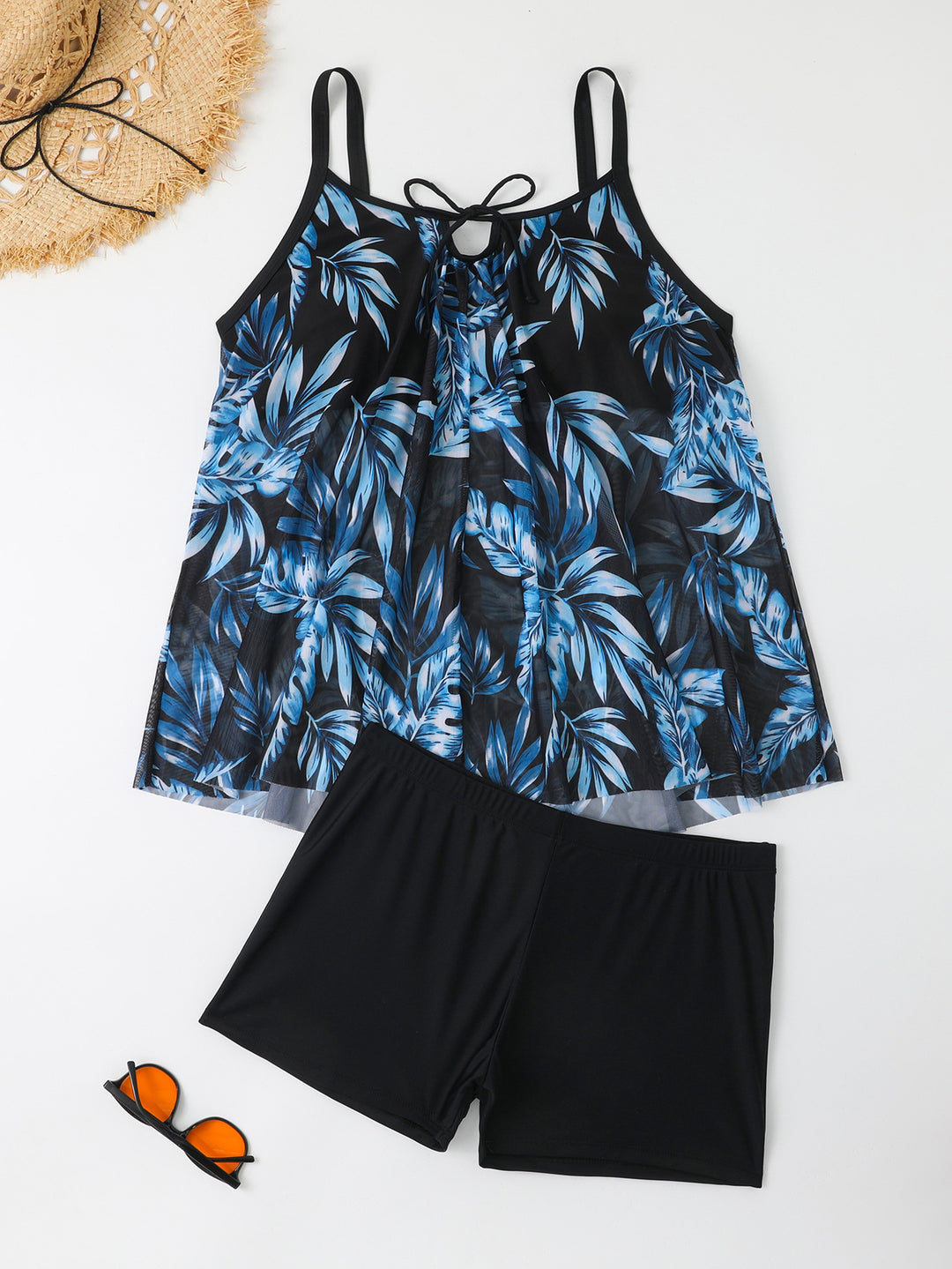 Damen Tankini-Set mit floralem Oberteil und eleganten Shorts Echo Archiv