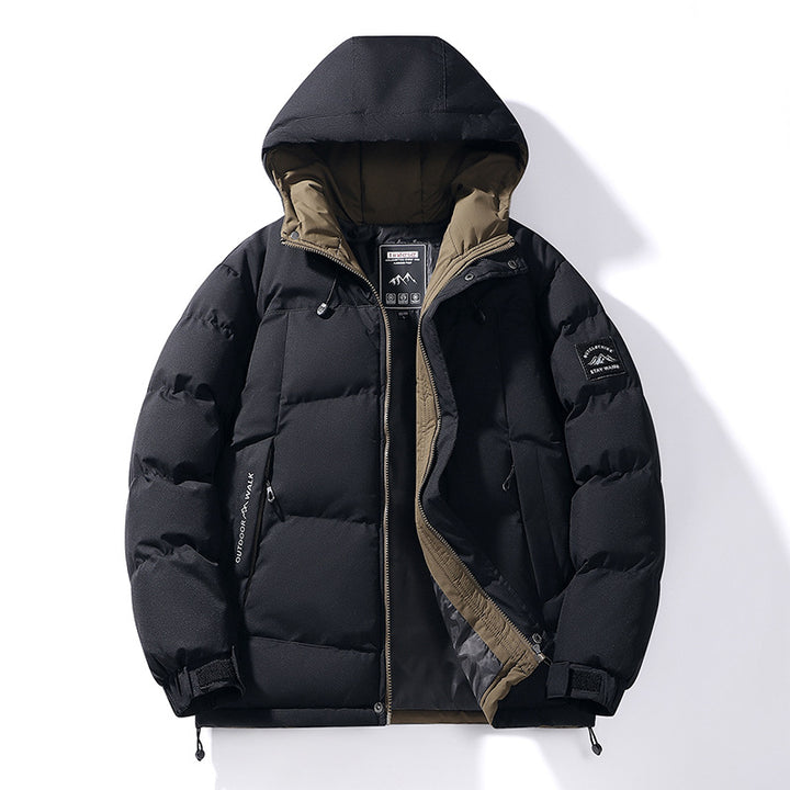 Men's hooded padded jacket with thermal lining and adjustable hem Mune Fashion