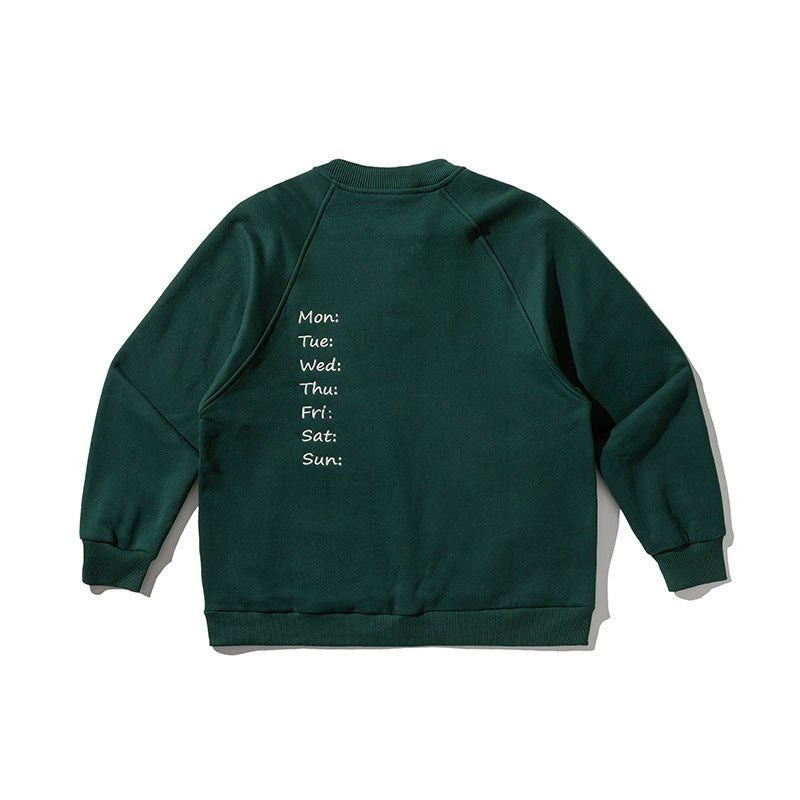 Men's Oversized Sweatshirt with Henley Button Placket, Raglan Sleeves and Round Front Pockets Mune Fashion