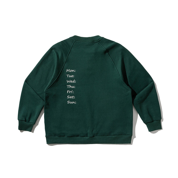 Men's Oversized Sweatshirt with Henley Button Placket, Raglan Sleeves and Round Front Pockets Mune Fashion