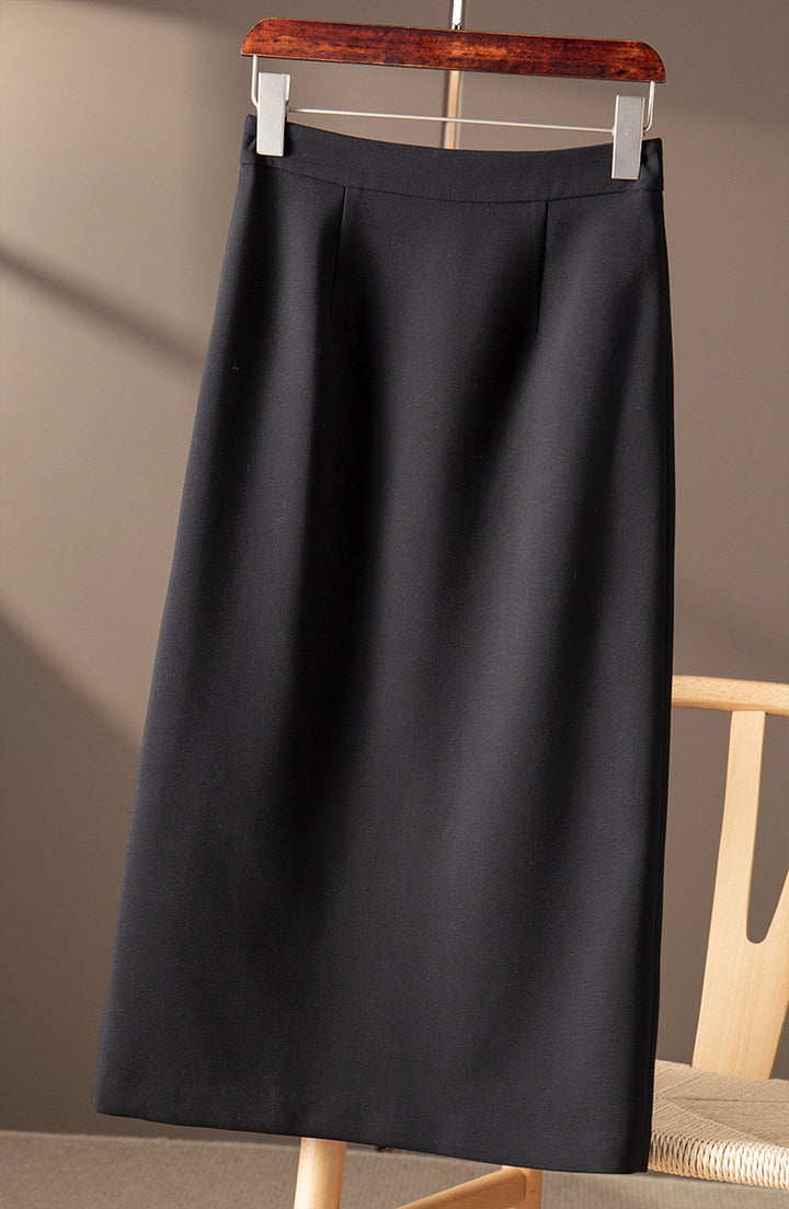 Women's Elegant Midi Skirt with High Waist Mune Fashion