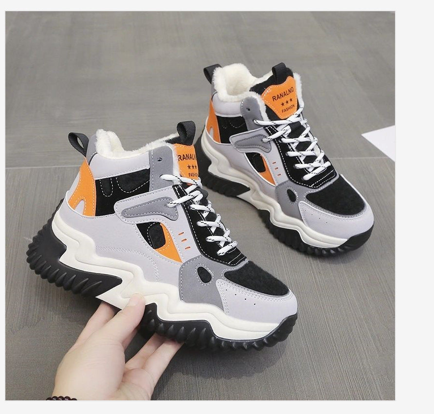 Women's High Sneakers with warming inner lining and textured design Mune Fashion
